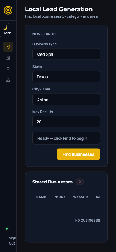 Lead Gen mobile Light Mode