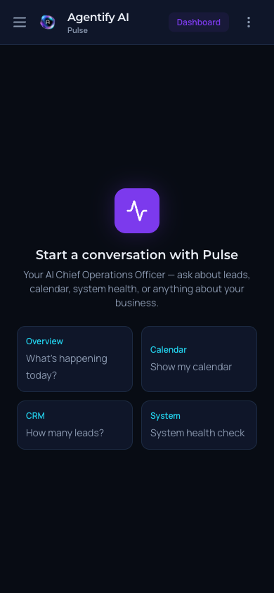 Pulse mobile Chat Interface