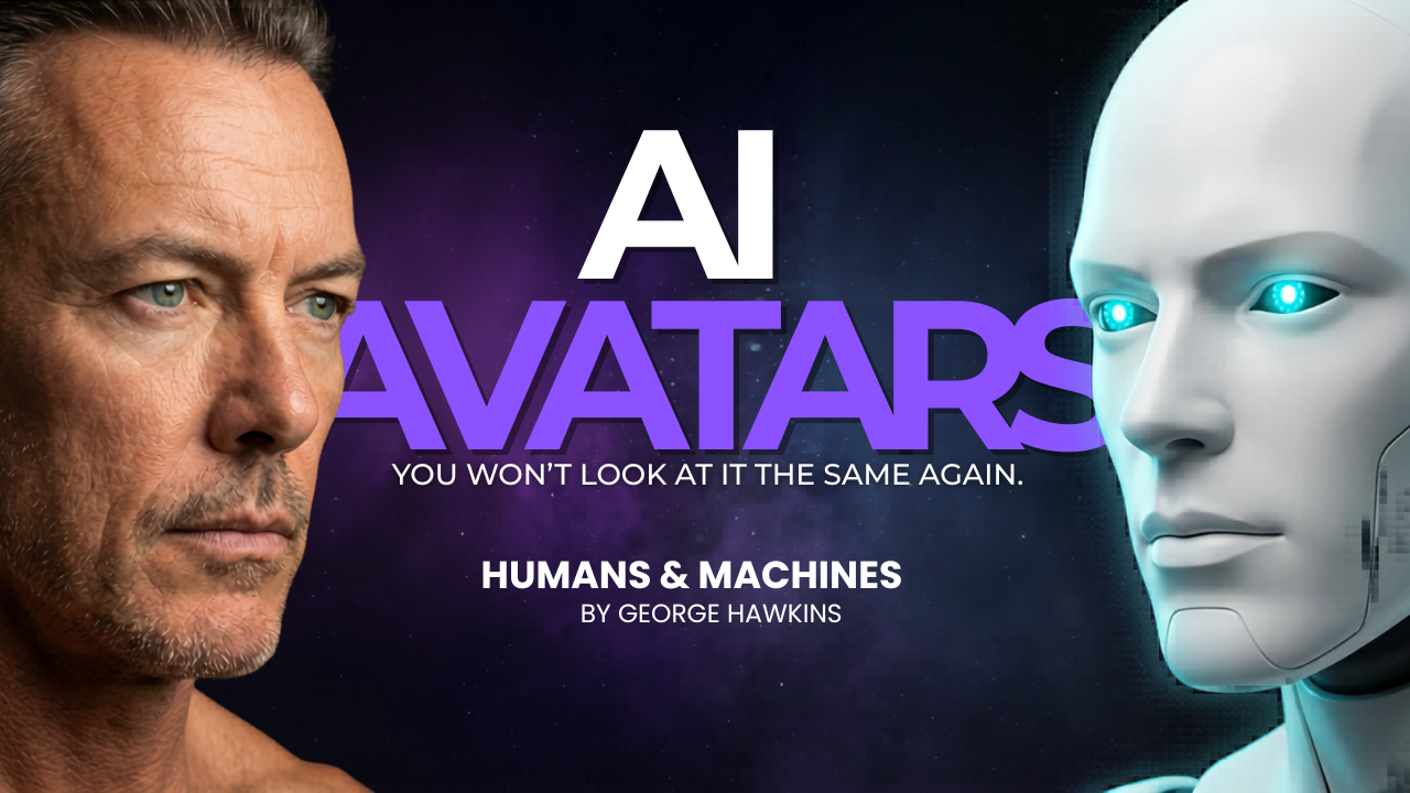 George Hawkins facing his AI digital twin - character consistency in AI video